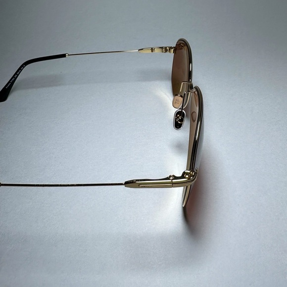 NWT - TOM FORD Porscha TF993 32E Gold Pink Metal Aviator Sunglasses Frame 5 - Picture 5 of 5
